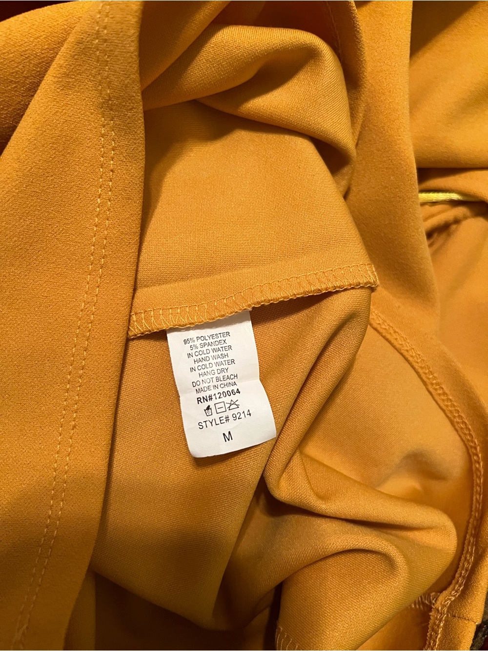 Mind Code Mustard Off-Shoulder Ruffle Bodycon Dress - Picture 4 of 6